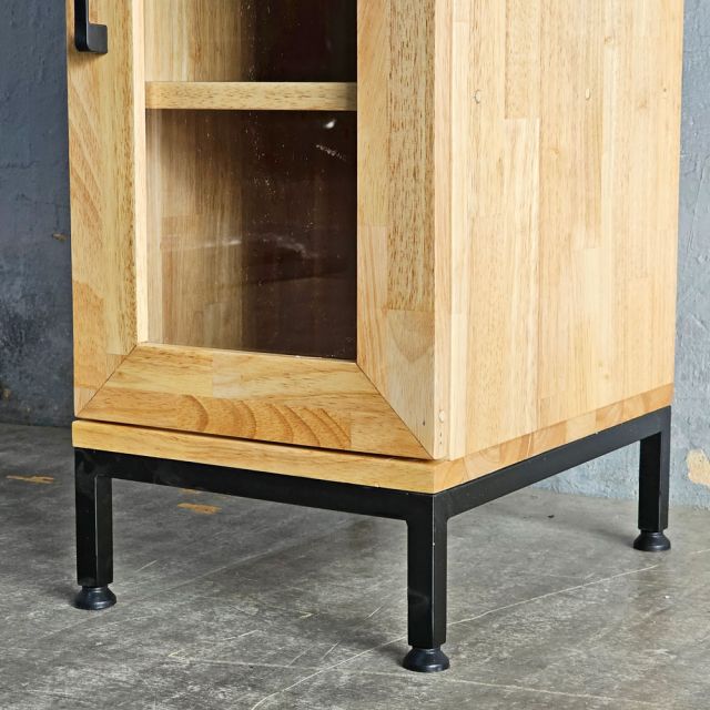 Tủ bên hông tủ lạnh gỗ cao su TBTL001