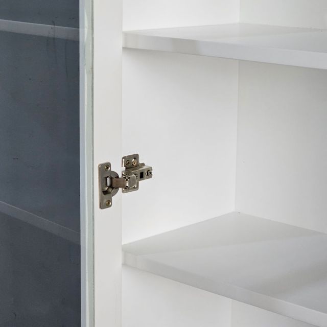 Tủ cửa kính 60x30x180cm gỗ cao su KTT68054