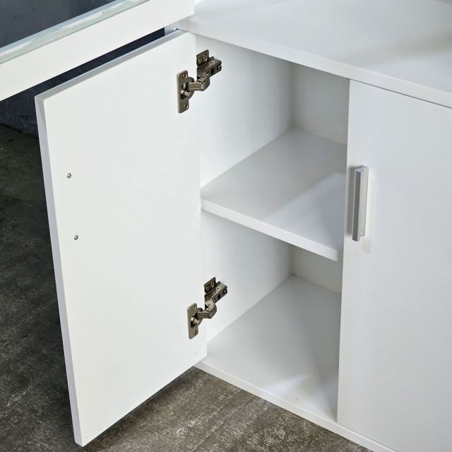 Tủ cửa kính 60x30x180cm gỗ cao su KTT68054