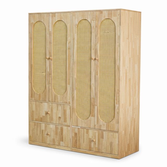 Tủ quần áo 160x55x200cm gỗ cao su TQA68080