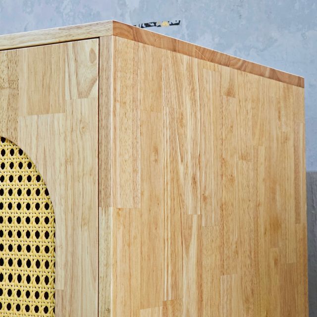 Tủ quần áo 160x55x200cm gỗ cao su TQA68080