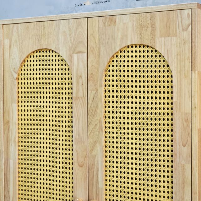 Tủ quần áo 160x55x200cm gỗ cao su TQA68080