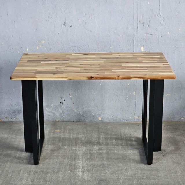 Bàn ăn 120x70cm gỗ tràm chân sắt hộp BA68298