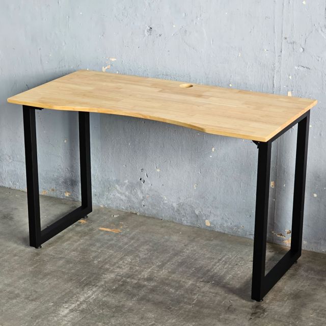 Bàn chân gấp mặt khuyết 120x60cm gỗ cao su SPD68256