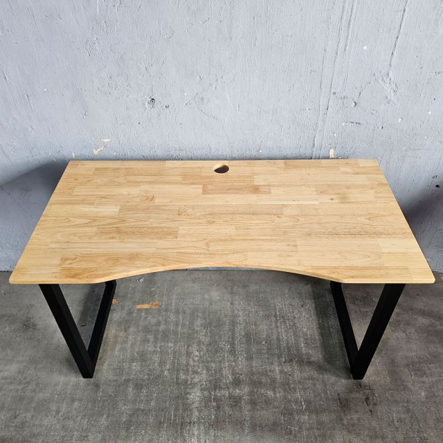 Bàn chân gấp mặt khuyết 120x60cm gỗ cao su SPD68256