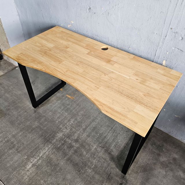 Bàn chân gấp mặt khuyết 120x60cm gỗ cao su SPD68256