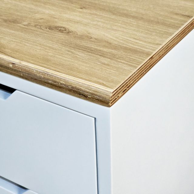 Bàn làm việc có tủ 140x60cm gỗ plywood kết hợp gỗ cao su BD68171