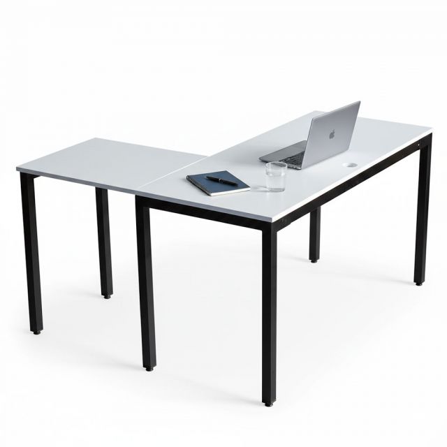 Bàn góc L 140x100cm gỗ cao su hệ UConcept HBUC069