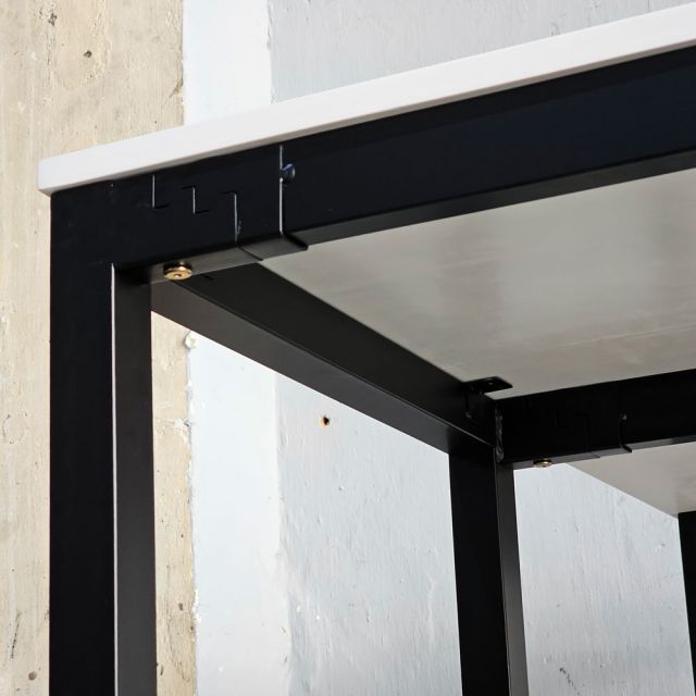 Bàn góc L 140x100cm gỗ cao su hệ UConcept HBUC069