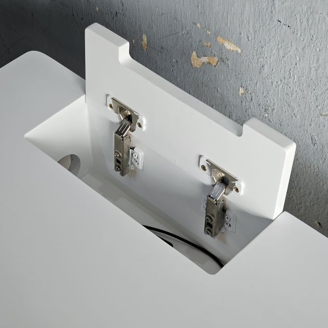 Bàn làm việc có tủ di động 140x60cm gỗ cao su hệ Rectang HBRT127