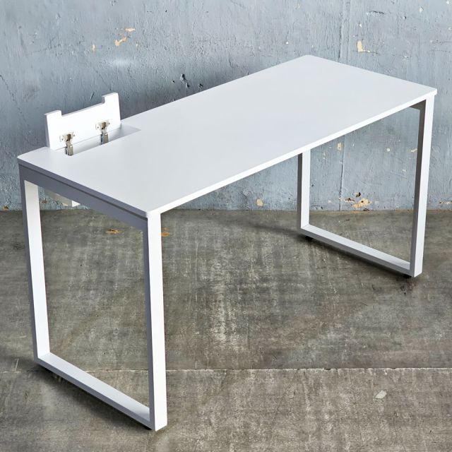 Bàn làm việc có hộp điện 140x60cm gỗ cao su ZD035