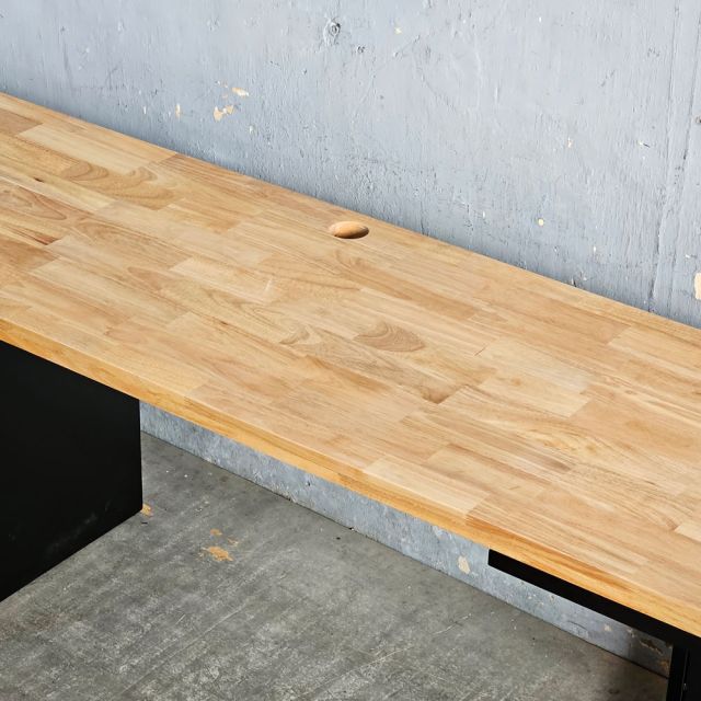 Bàn máy tính 180x60cm gỗ cao su chạy viền dày 34mm CD68044