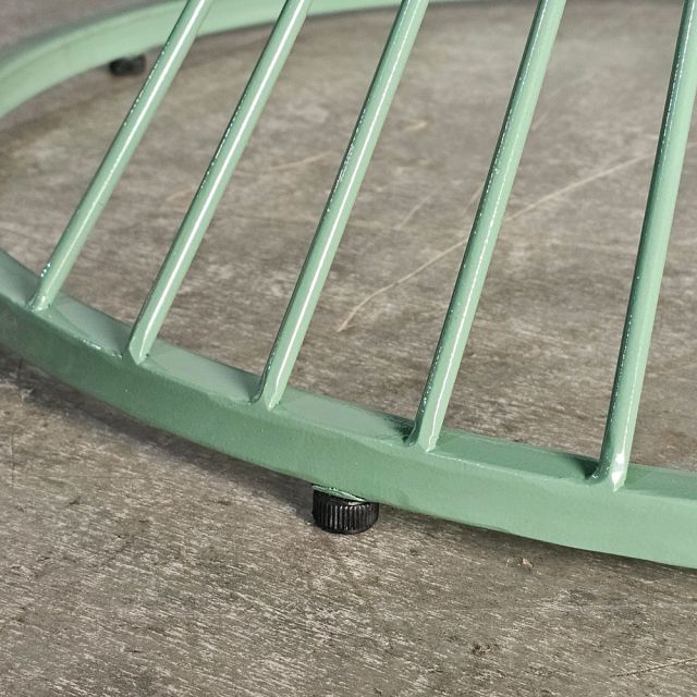 Bàn bên sofa đk 50cm mặt ceramic chân sắt SST052