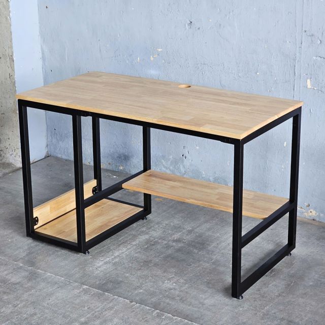 Bàn làm việc có ngăn kệ để CPU 120x60cm gỗ cao su COD68066