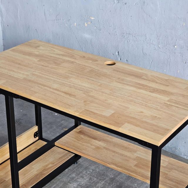 Bàn làm việc có ngăn kệ để CPU 120x60cm gỗ cao su COD68066
