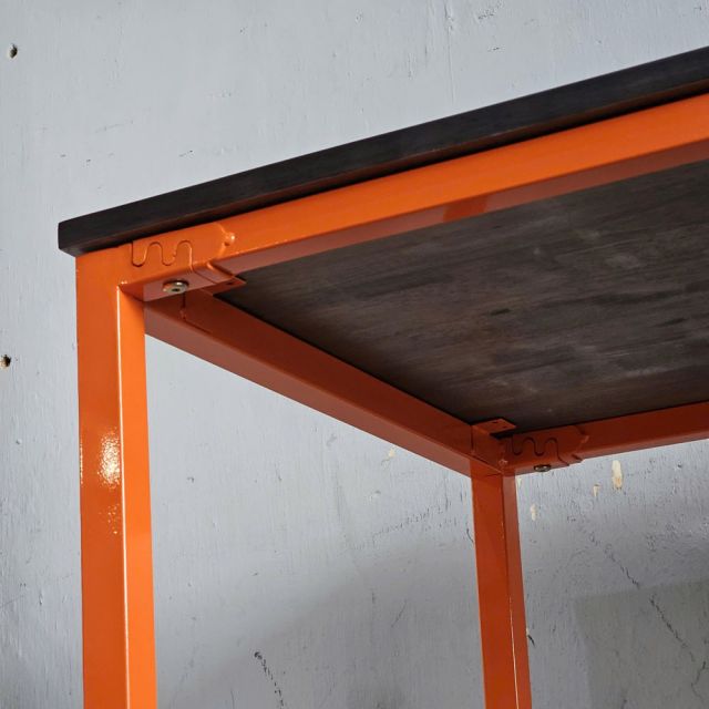 Bàn làm việc 140x60cm gỗ cao su chân sắt Hệ Minimal HBMN051