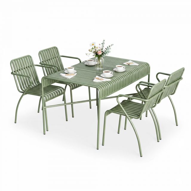 Combo bàn ghế ngoài trời sắt sơn tĩnh điện CBNT021