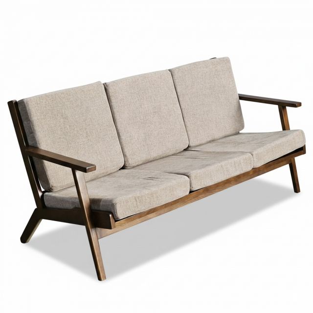 Ghế sofa Land tam 180x80x80cm bọc da Si gỗ Ash SFB68109