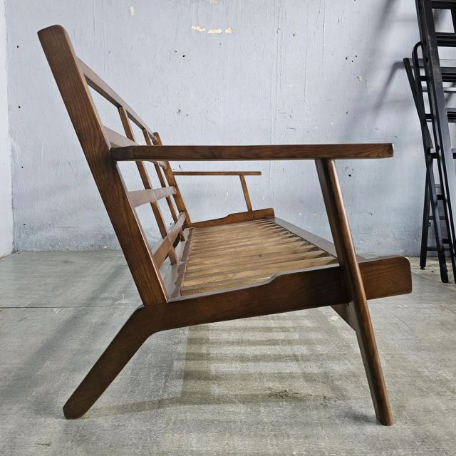 Ghế sofa Land tam 180x80x80cm bọc da Si gỗ Ash SFB68109