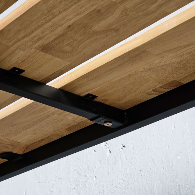 Giường ngủ lắp ráp 120x180cm gỗ cao su GN68061