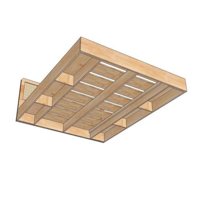 Giường ngủ cho nệm 160x200cm gỗ cao su GN68060