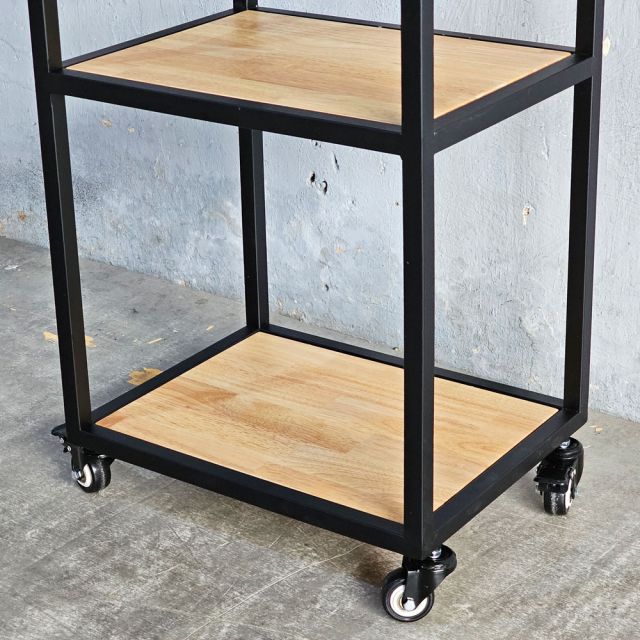 Kệ nhà bếp di động 42x35x86cm gỗ cao su KB68092