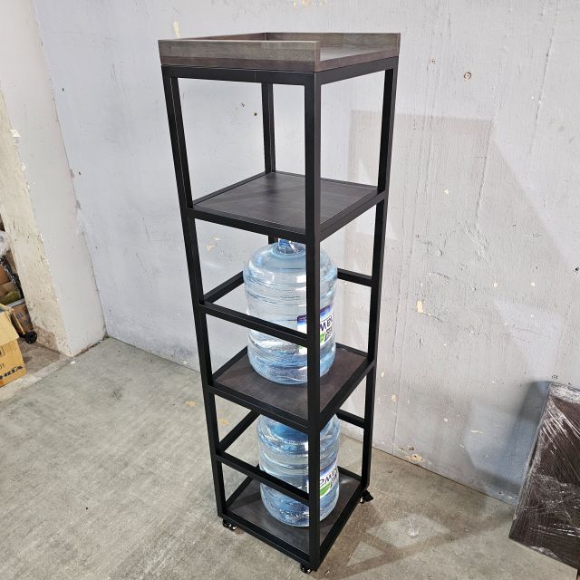 Kệ để bình nước di động 40x40x160cm gỗ cao su TDBN002