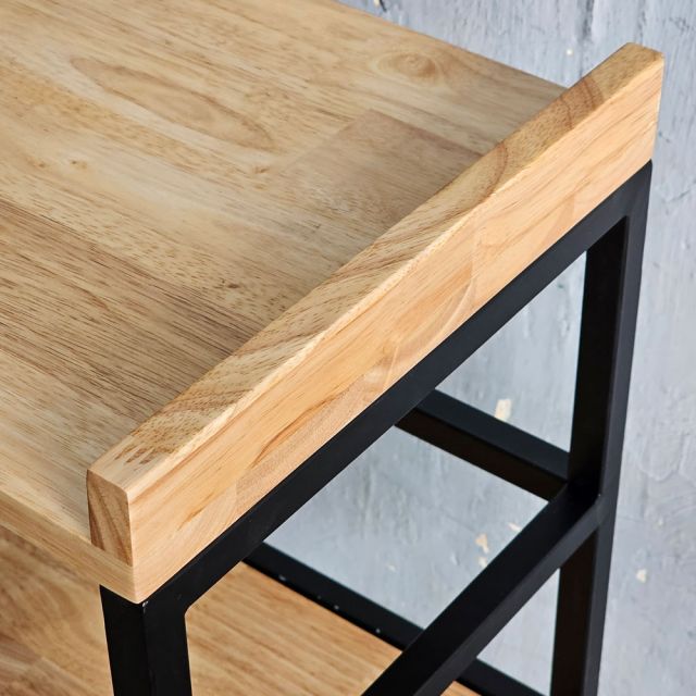 Kệ nhà bếp di động 42x35x86cm gỗ cao su KB68092