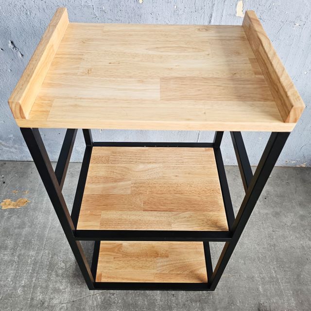 Kệ nhà bếp di động 42x35x86cm gỗ cao su KB68092