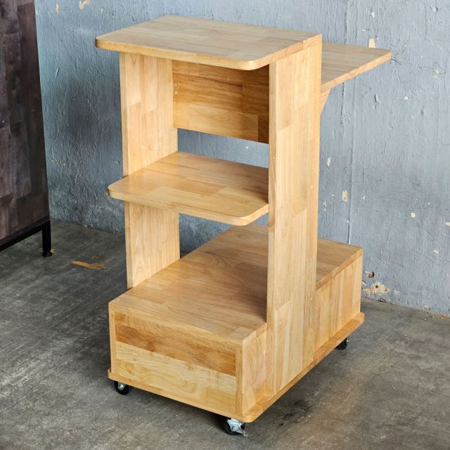 Kệ máy chiếu di động có ngăn kéo gỗ cao su KMI68006