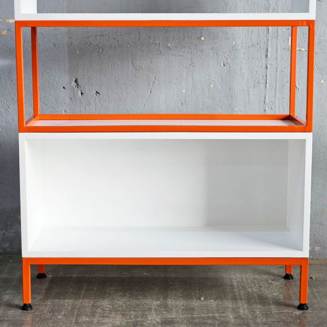 Kệ 5 tầng 80x30x180cm gỗ cao su khung sắt KS68357