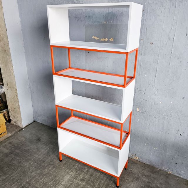 Kệ 5 tầng 80x30x180cm gỗ cao su khung sắt KS68357