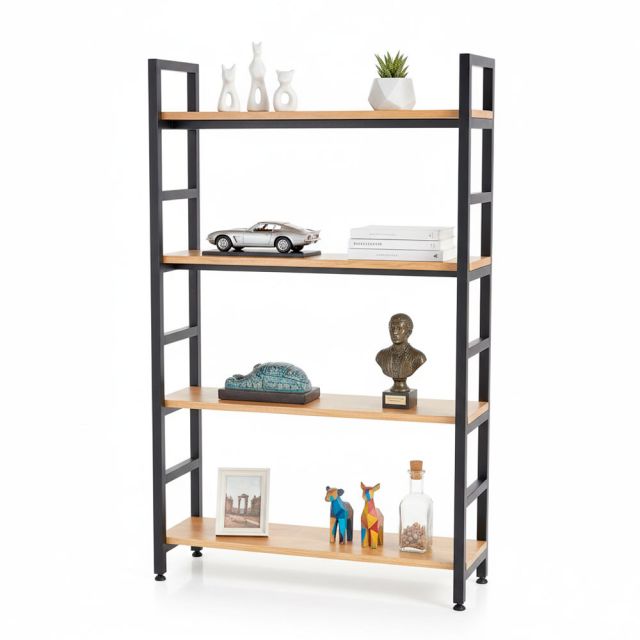 Kệ 4 tầng 80x25x125cm gỗ cao su KTT68055