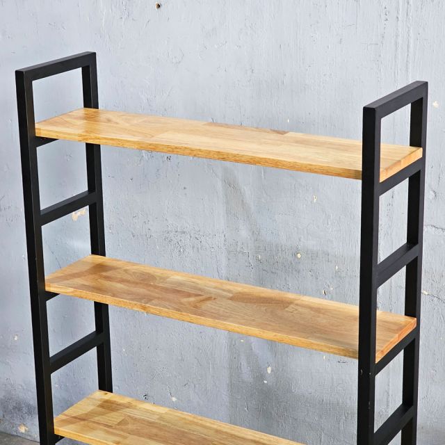Kệ 4 tầng 80x25x125cm gỗ cao su KTT68055