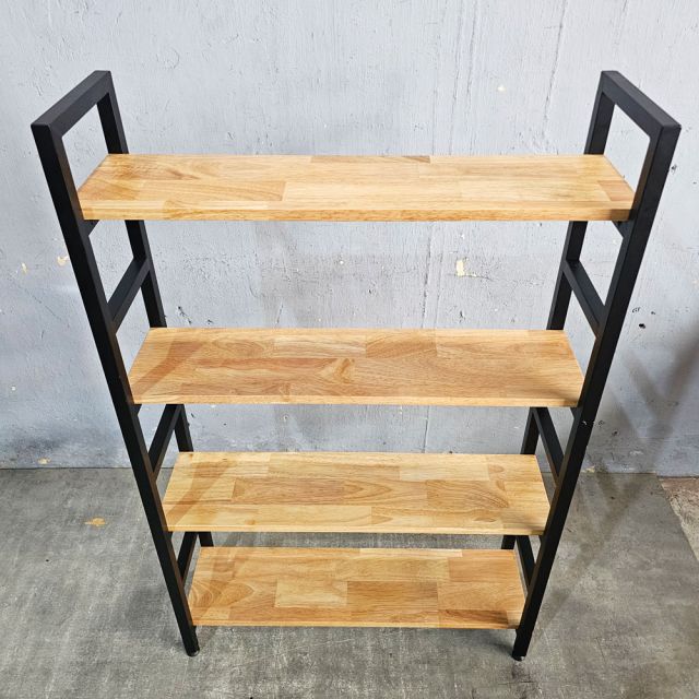 Kệ 4 tầng 80x25x125cm gỗ cao su KTT68055