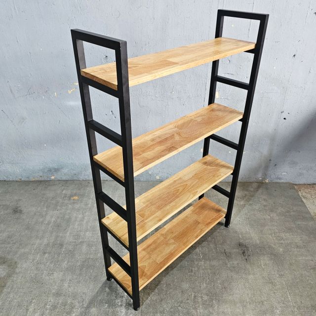 Kệ 4 tầng 80x25x125cm gỗ cao su KTT68055