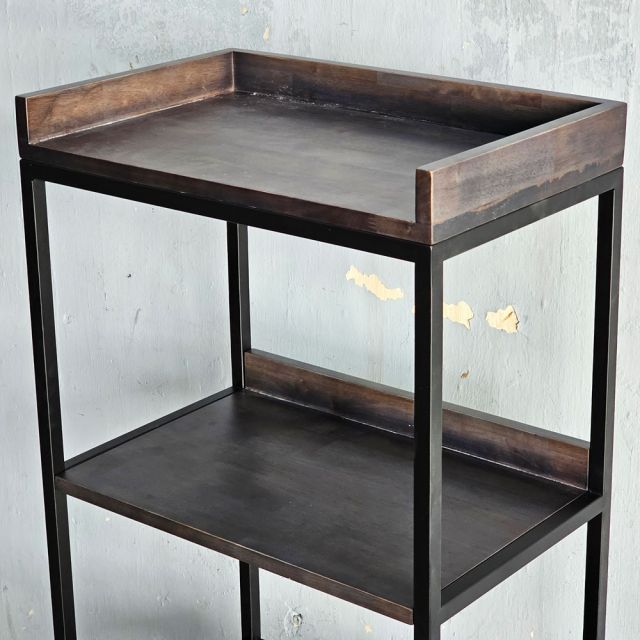 Kệ để tủ lạnh mini 54x50x175cm gỗ cao su KTLA005