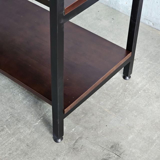 Kệ trang trí 3 tầng 107x40cm gỗ cao su khung sắt KS68358