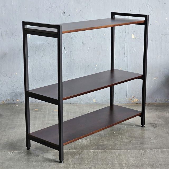 Kệ trang trí 3 tầng 107x40cm gỗ cao su khung sắt KS68358