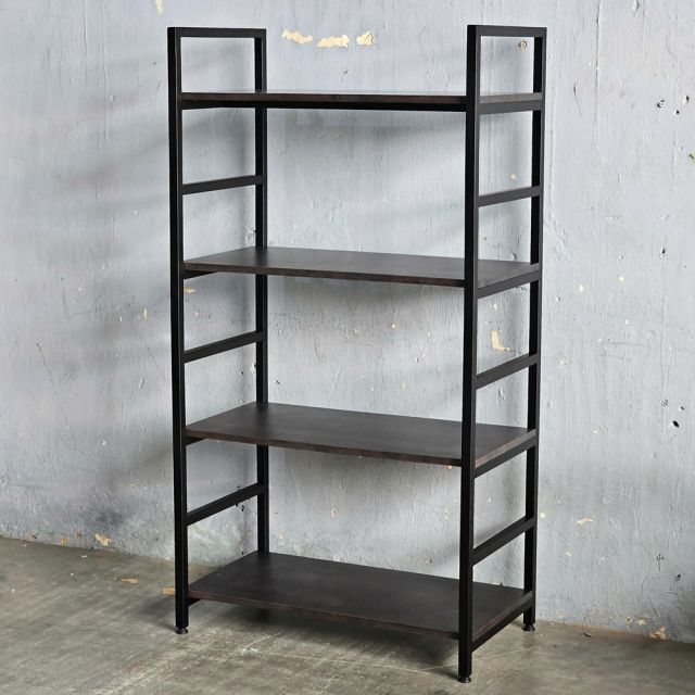 Kệ 4 tầng 80x45x150cm gỗ cao su khung sắt KTT68056