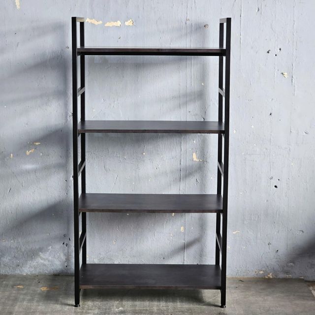 Kệ 4 tầng 80x45x150cm gỗ cao su khung sắt KTT68056