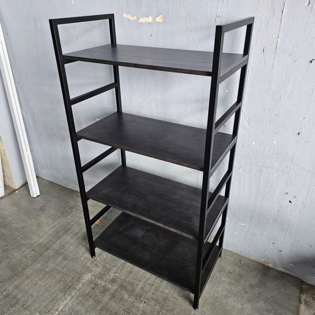 Kệ 4 tầng 80x45x150cm gỗ cao su khung sắt KTT68056