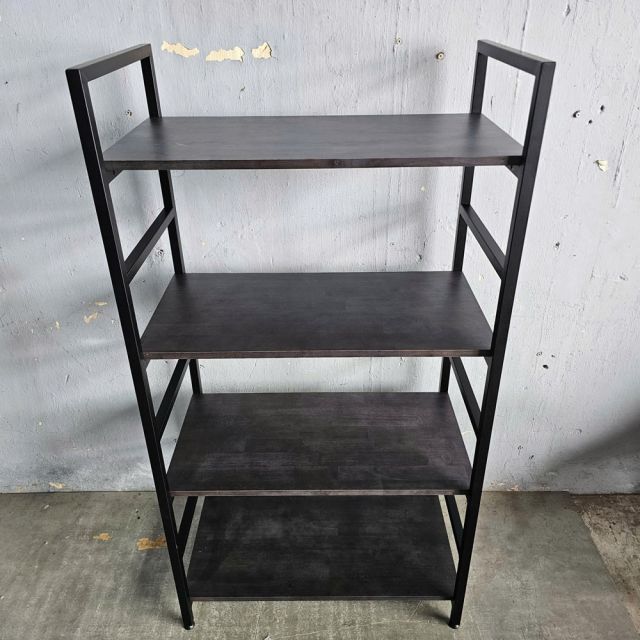 Kệ 4 tầng 80x45x150cm gỗ cao su khung sắt KTT68056