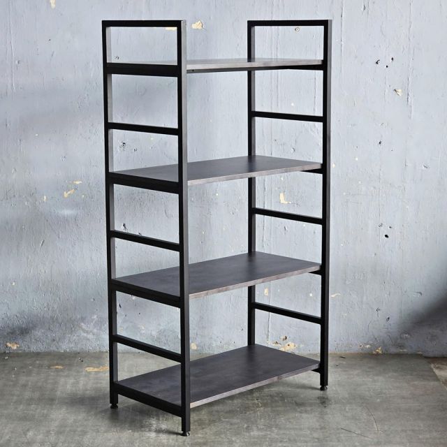 Kệ 4 tầng 80x45x150cm gỗ cao su khung sắt KTT68056