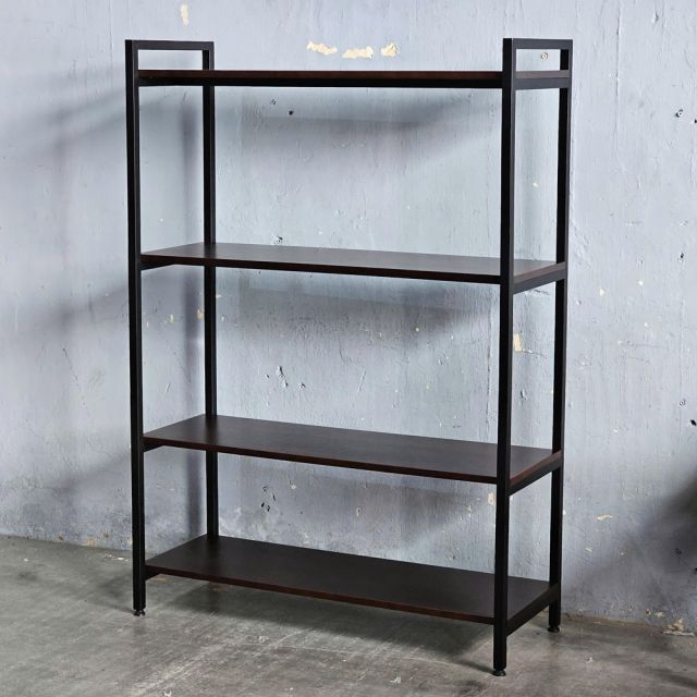 Kệ trang trí 4 tầng 106x40cm gỗ cao su khung sắt KS68359