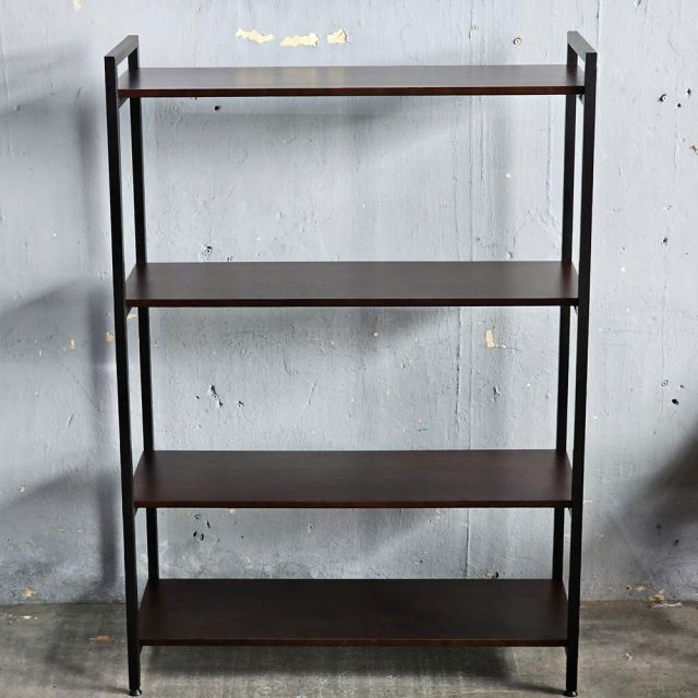 Kệ trang trí 4 tầng 106x40cm gỗ cao su khung sắt KS68359