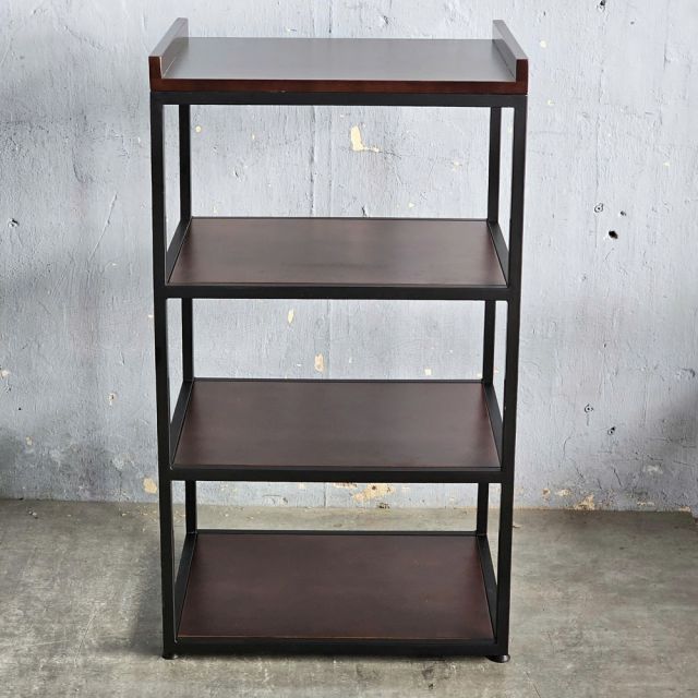 Kệ nhà bếp 4 tầng 55x45x90cm gõ cao su khung chân sắt KB68091