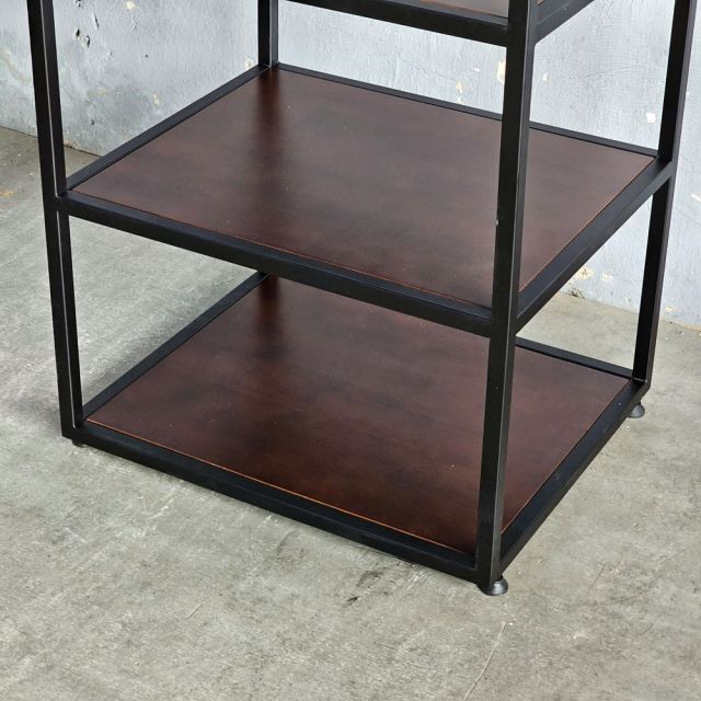 Kệ nhà bếp 4 tầng 55x45x90cm gõ cao su khung chân sắt KB68091