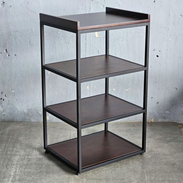 Kệ nhà bếp 4 tầng 55x45x90cm gõ cao su khung chân sắt KB68091