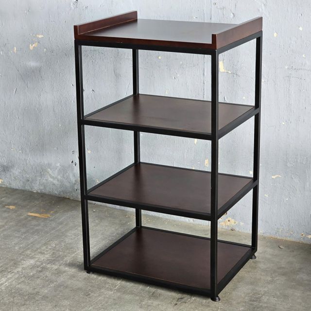 Kệ nhà bếp 4 tầng 55x45x90cm gõ cao su khung chân sắt KB68091